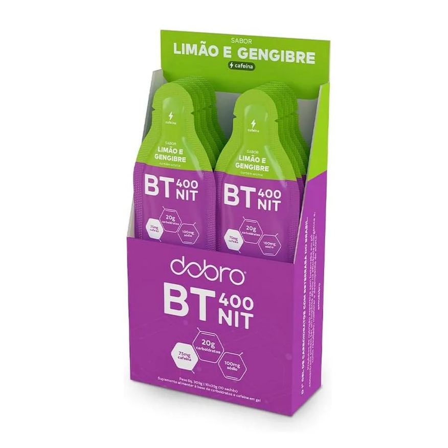 DOBRO BT NITRATO GEL LIMAO E GENGIBRE COM CAFEINA (10 SACHêS) - DOBRO
