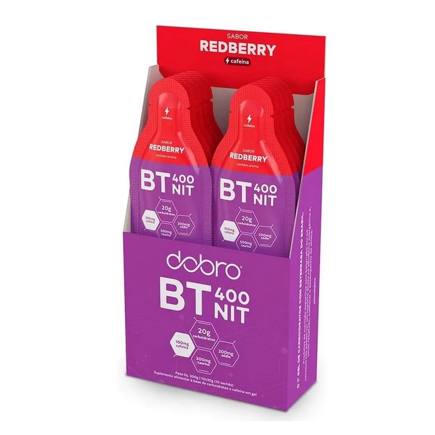 Dobro Bt Nitrato Gel Redberry com Cafeína (10 Sachês) - Dobro
