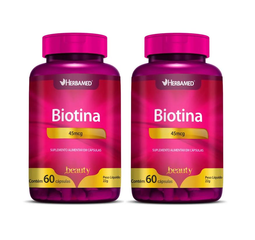 Herbamed Kit 2 Suplemento Biotina 45mcg 60 cápsulas - Beauty