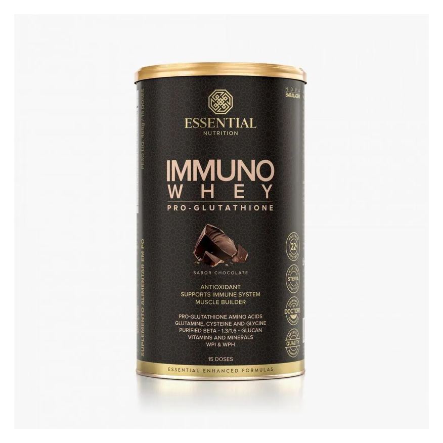 Essential Nutrition Immuno Whey Pro Glutathione Lata - Sabor: Chocolate (465g)