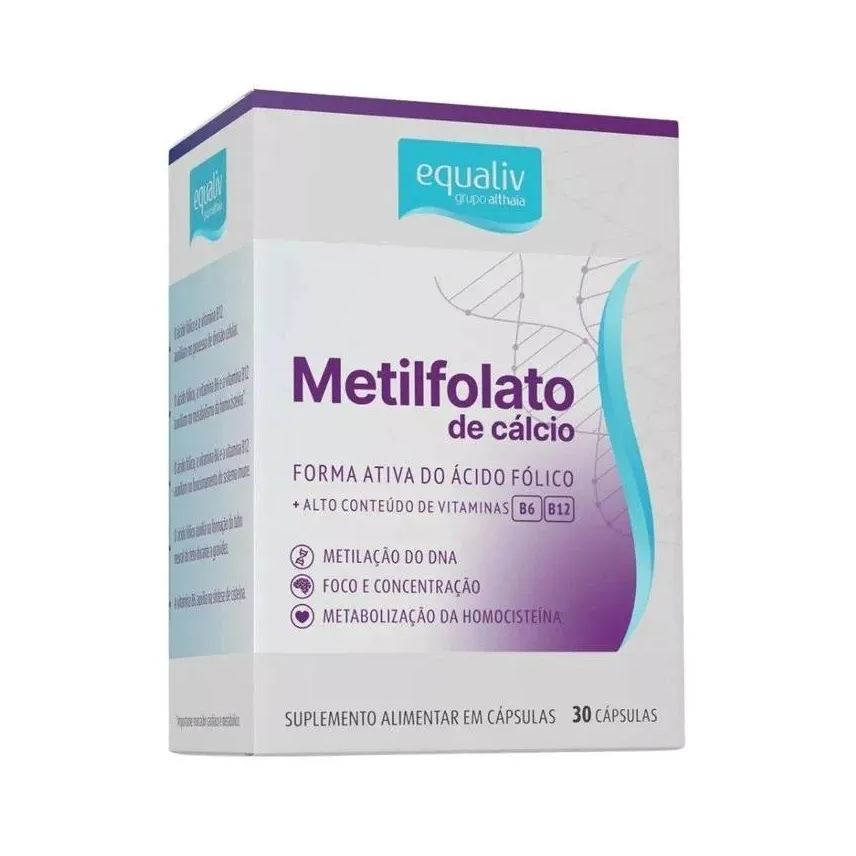 Equaliv Suplemento Metilfolato de Cálcio Vitamina B6 30cps