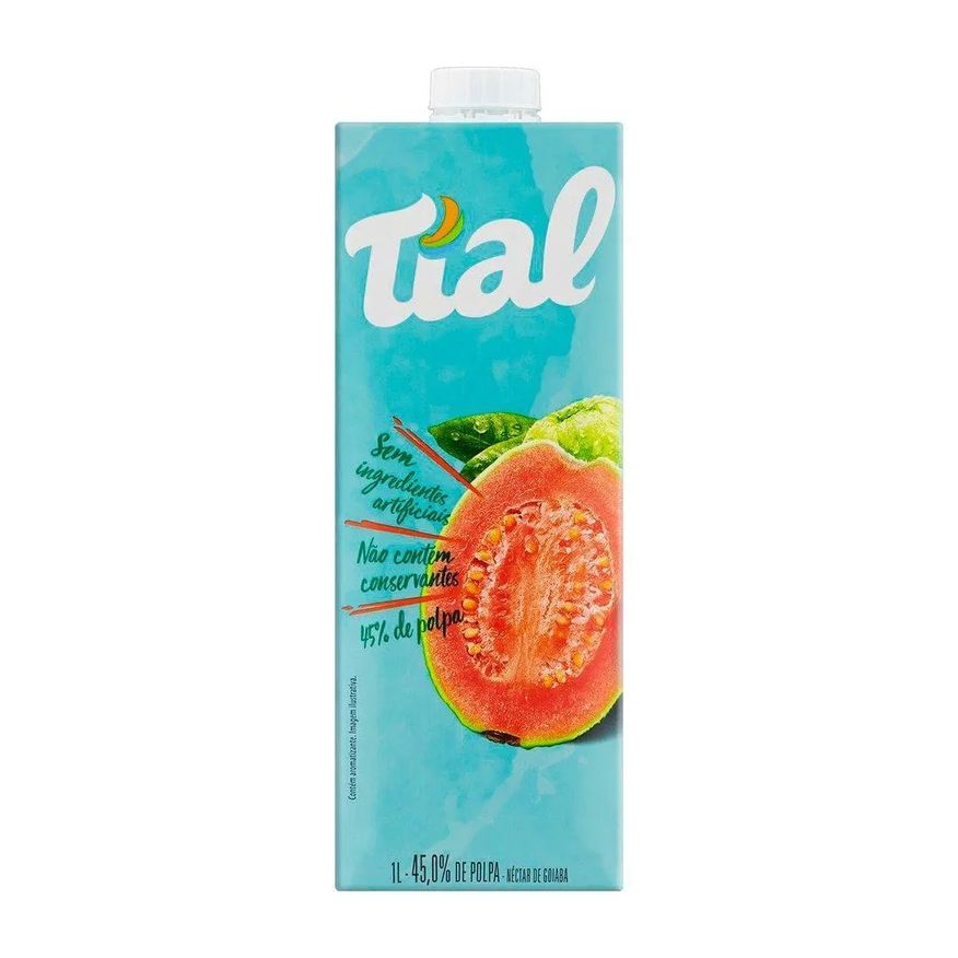 Tial Suco Néctar Goiaba 1l - Embalagem 12 unidades
