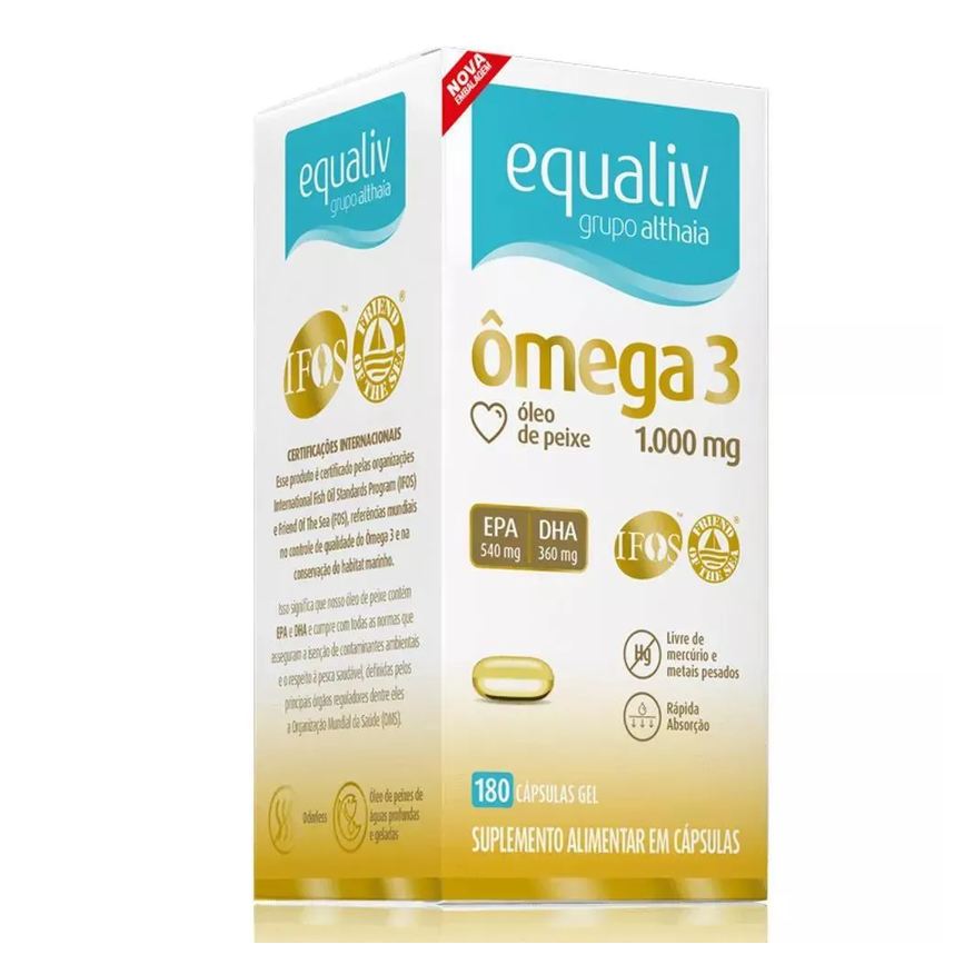 Equaliv Suplemento Omêga 3 Selo Ifos 180cps em Gel