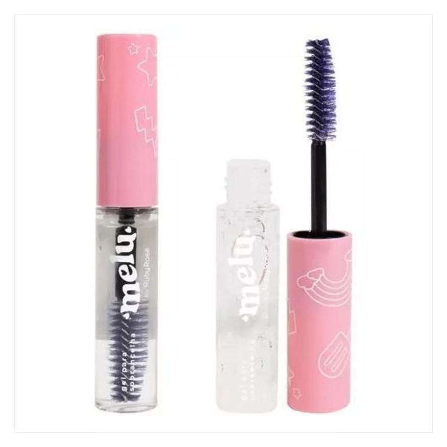 Ruby Rose Kit Gel Sobrancelha Melu+caneta Delineadora Preta Glass