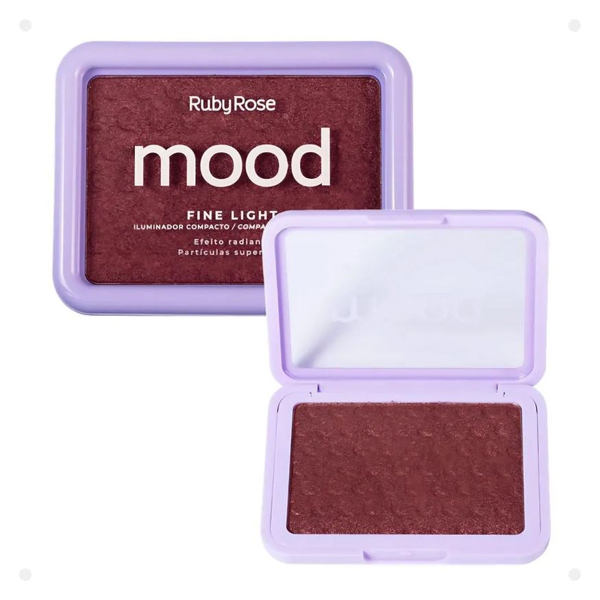 Ruby Rose Iluminador Compacto Mood Fine Light Efeito Radiante Mlf08