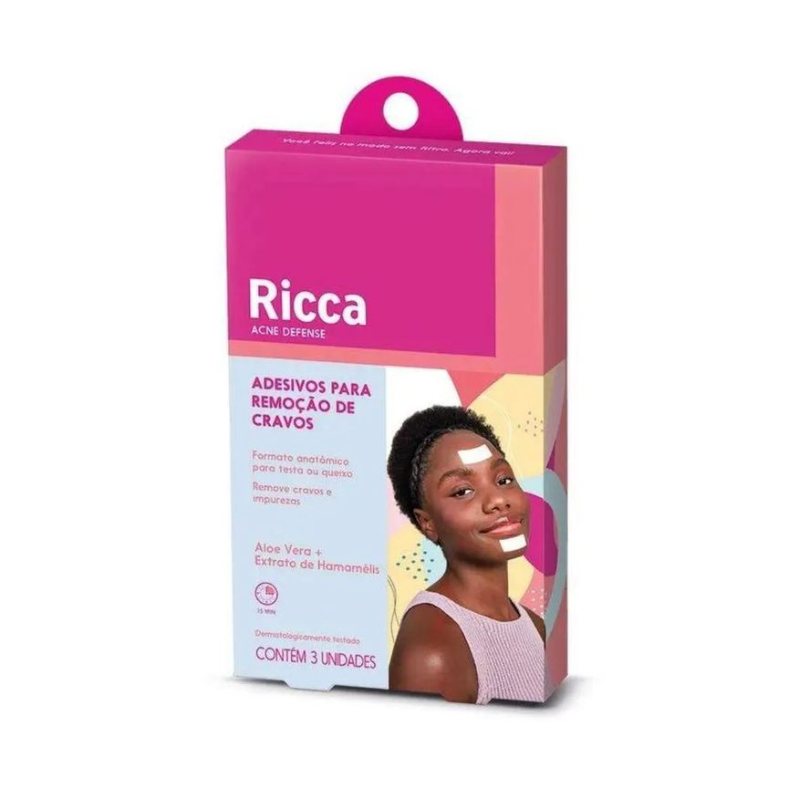 Ricca Fita Adesiva P- Retirar Cravos da Testa e Queixo 3pcs
