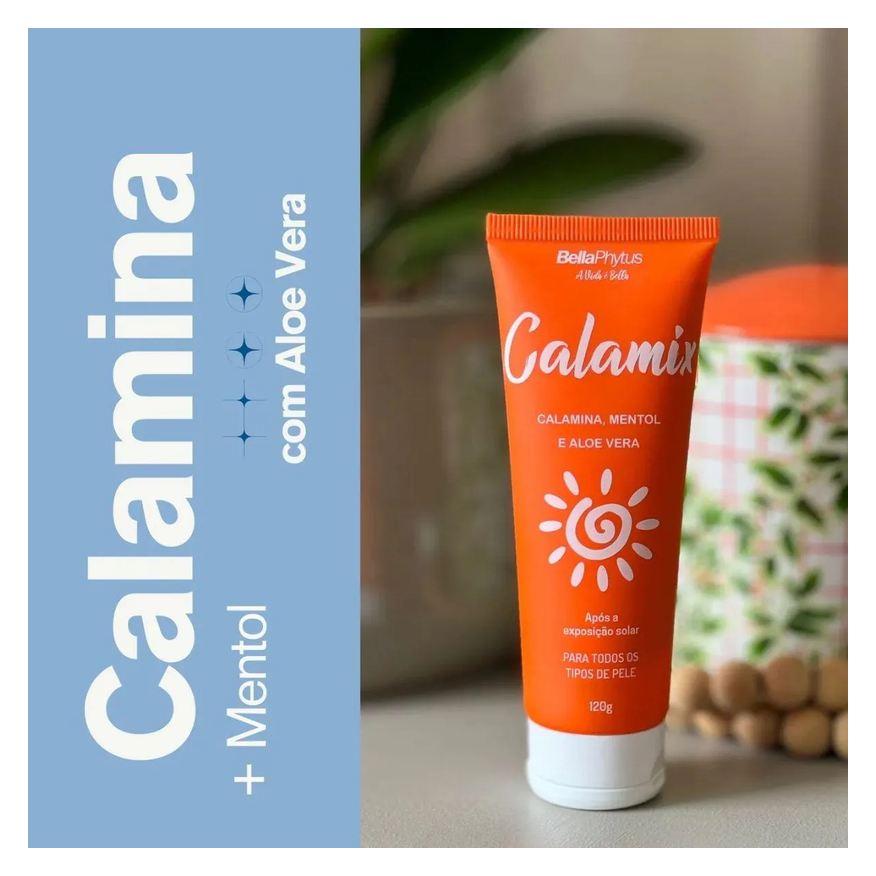 Loção Calamix Pós-sol com Calamina e Aloe Vera 120g - Bellaphytus