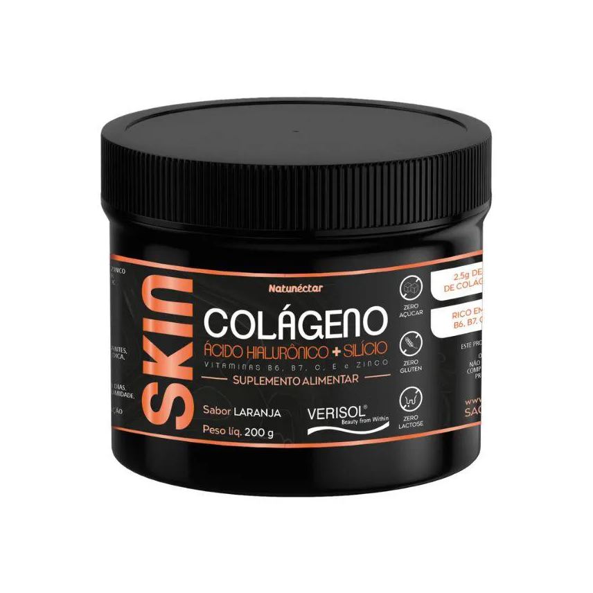 NATUNéCTAR COLáGENO VERISOL EM Pó HIALURôNICO LARANJA - 200g