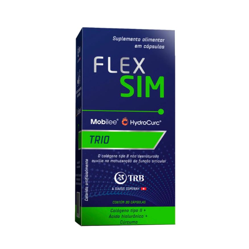 Flexsim Suplemento Alimentar Trio 30 cápsulas