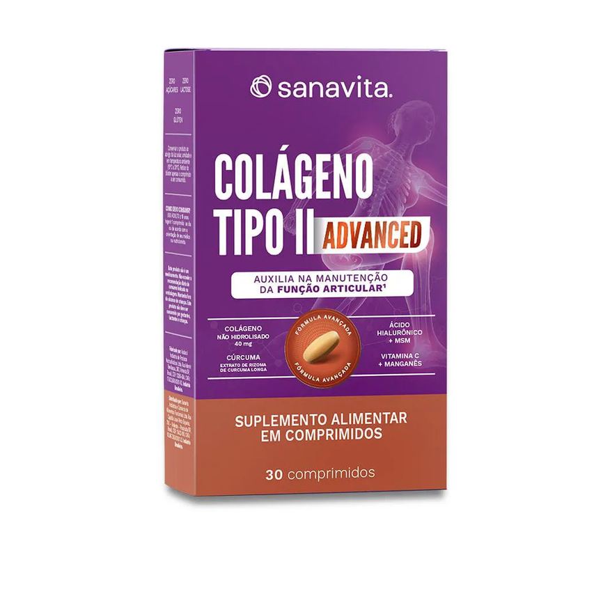 Sanavita Colágeno Tipo Ii Advanced sem Sabor | 30 comprimidos