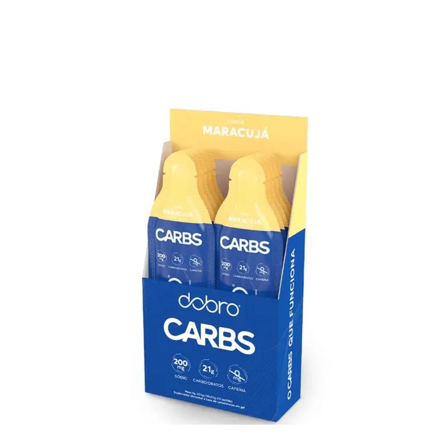 Dobro Carbs Gel sem Cafeína 10 Sachê 30g Maracujá