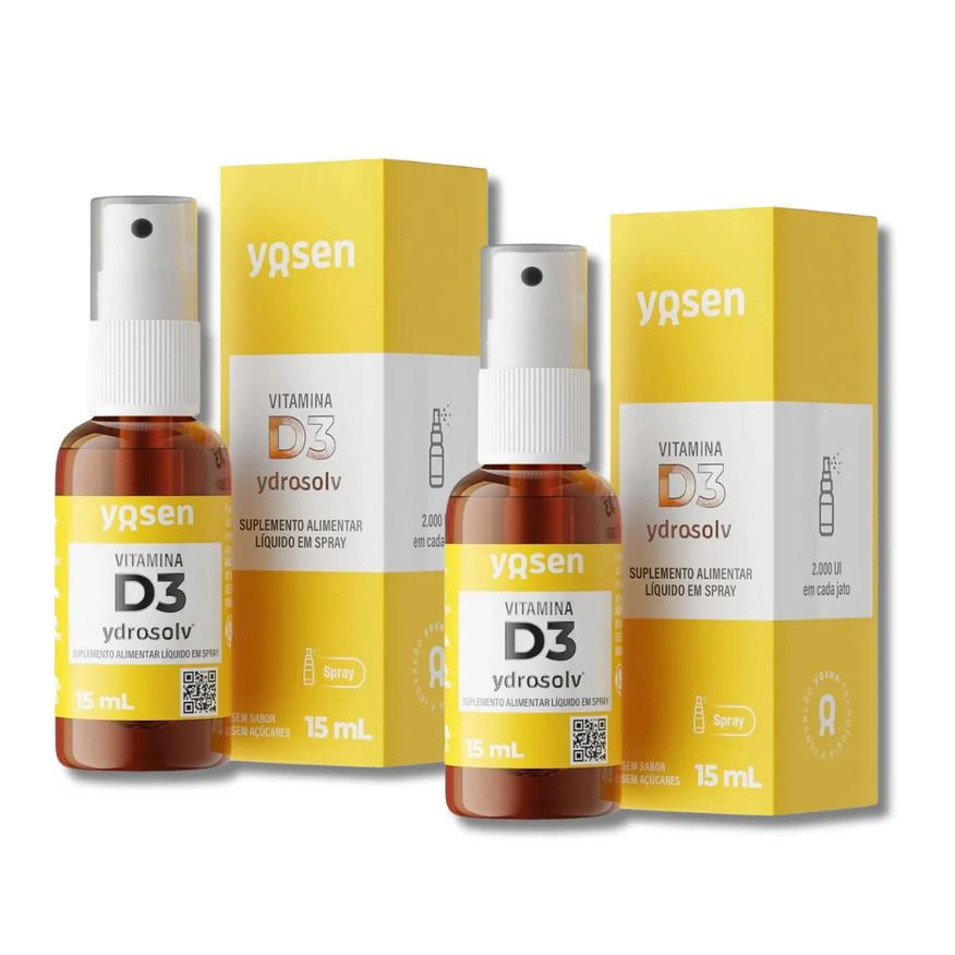 Yosen Kit 2 Vitamina D3 Ydrosolv em Spray - 15ml