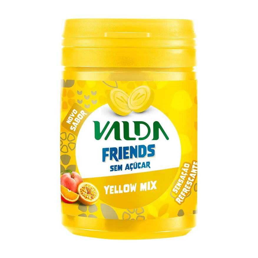 Valda Pastilhas Friends Frutas Amarelas Sem Açúcar 50g