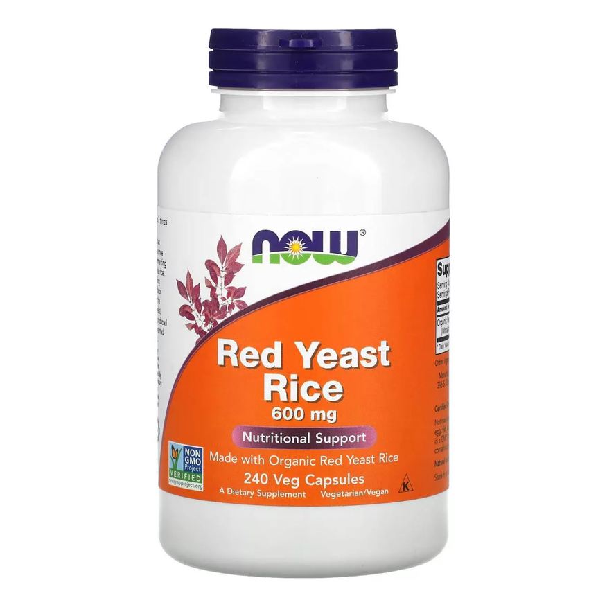 Now Foods Arroz de Levedura Vermelha 600mg 240 Capsulas
