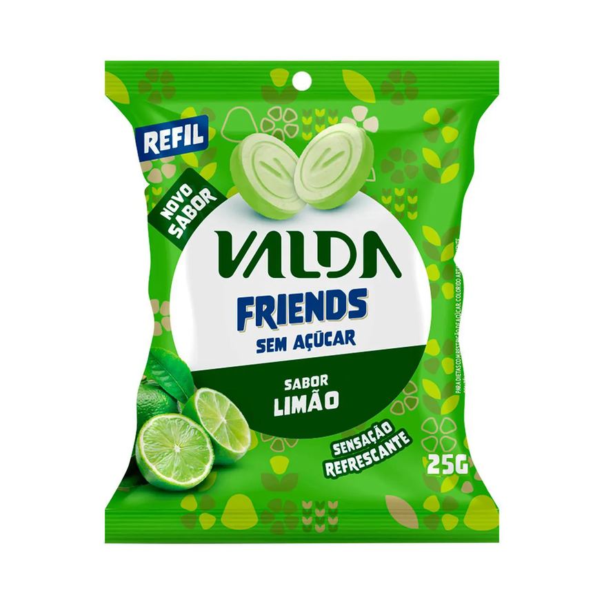 Valda Pastilhas Friends Limão Sem Açúcar 25g