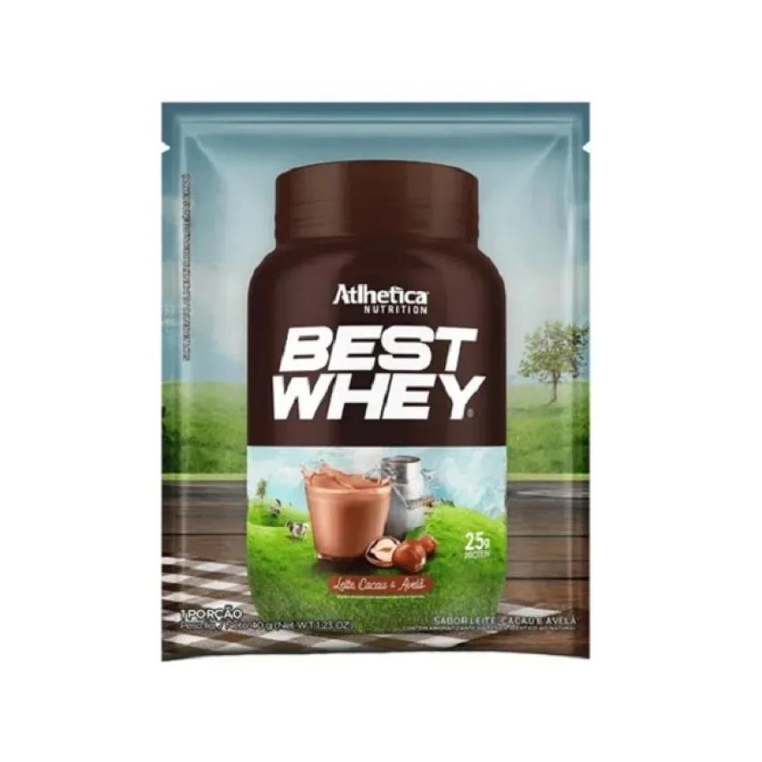 Atlhetica Nutrition Best Whey Sachê (35g) - Sabor: Leite, Cacau e Avelã (sachê 40g)