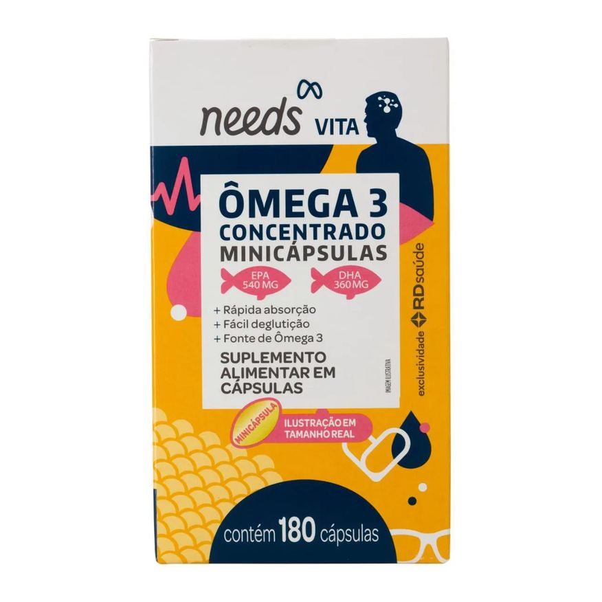 Needs Vita Ômega 3 180 Mini Cápsulas