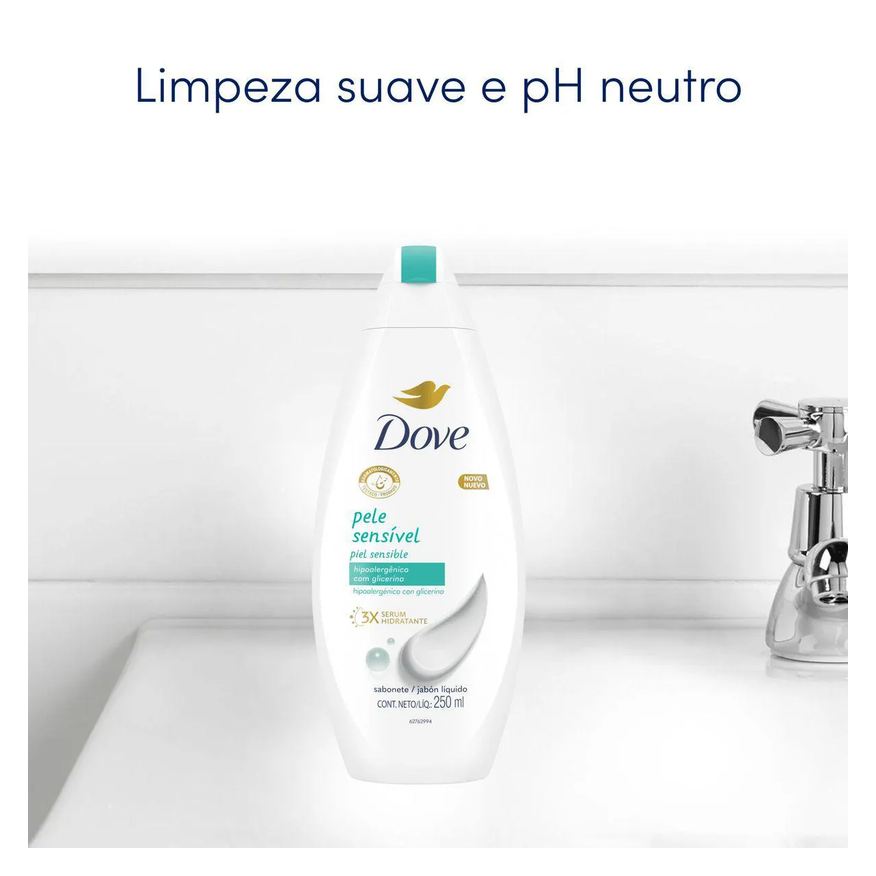 Dove Sabonete Líquido Pele Sensível com Glicerina 250ml