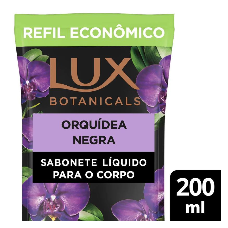 Líquido Sabonete Lux Botanicals Orquídea Negra Refil com 200ml