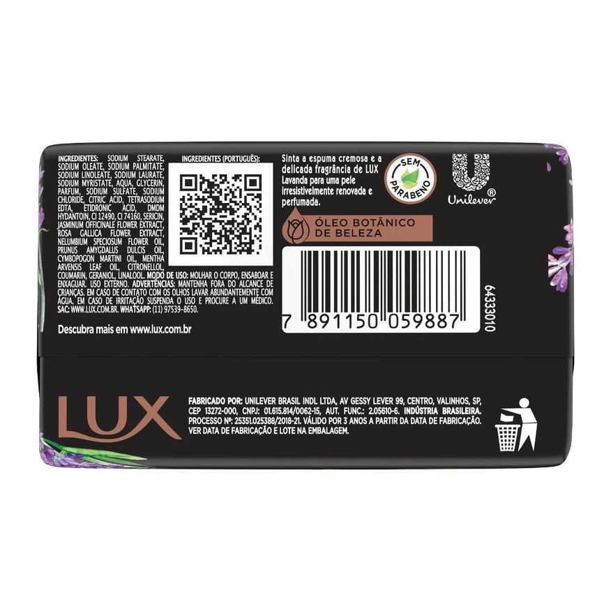 em Sabonete Barra Lux Botanicals Lavanda com 85g