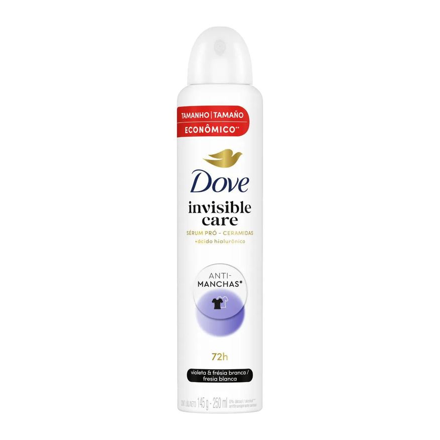Dove Desodorante Antitranspirante Aerosol Invisible Dry Feminino 48h 250ml