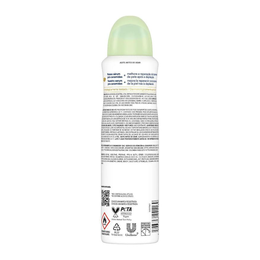 Dove Desodorante Antitranspirante Aerosol Go Fresh Pepino e Chá Verde Feminino 48h 150ml
