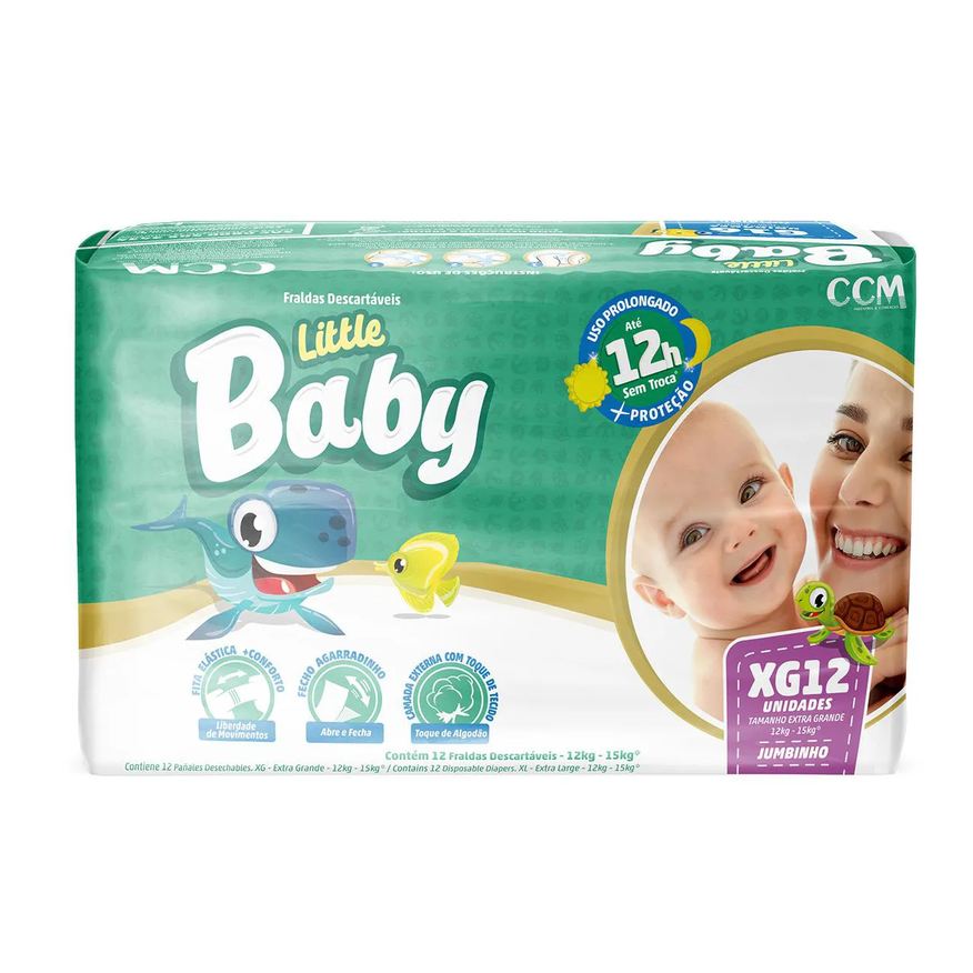 My Lady Fralda Descartável Little Baby Jumbinho Xg 12 unidades