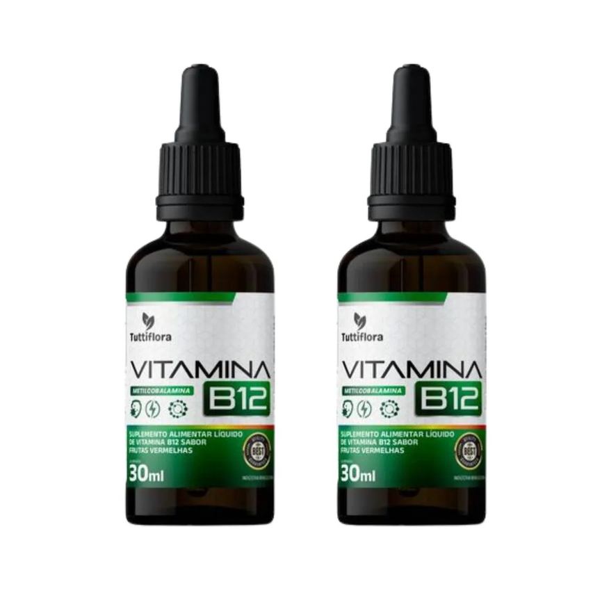 Tuttiflora Kit 2x Vitamina B12 (metilcobalamina) Sabor Frutas Vermelhas 30ml