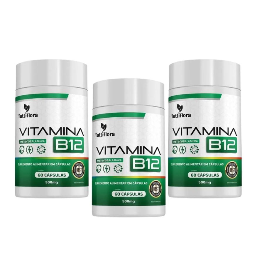 Tuttiflora Kit 3x Vitamina B12 (metilcobalamina) 60 cápsulas