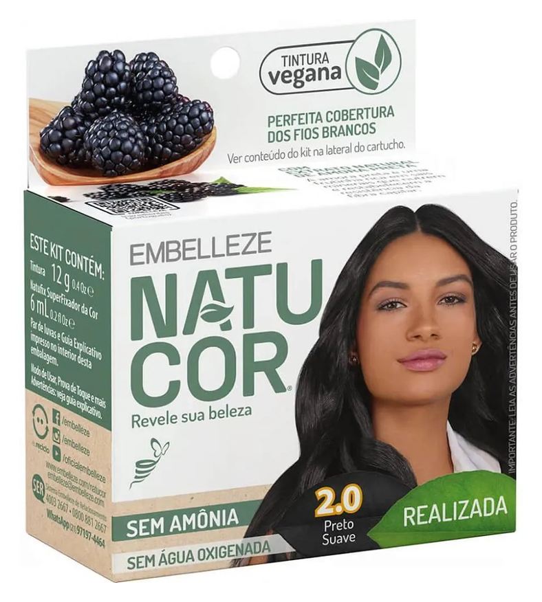 Embelleze Tintura Natucor 2.0 Preto Suave Realizada