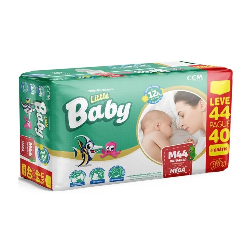 Little Baby Fralda Mega M Leve 44 Pague 40