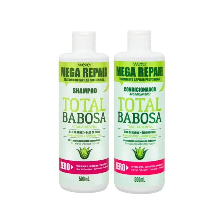 Wever Ind E Com De Cosmeticos Ltda Kit Shamp E Cond Total Babosa Cabelos Cacheados 500ml- Wever