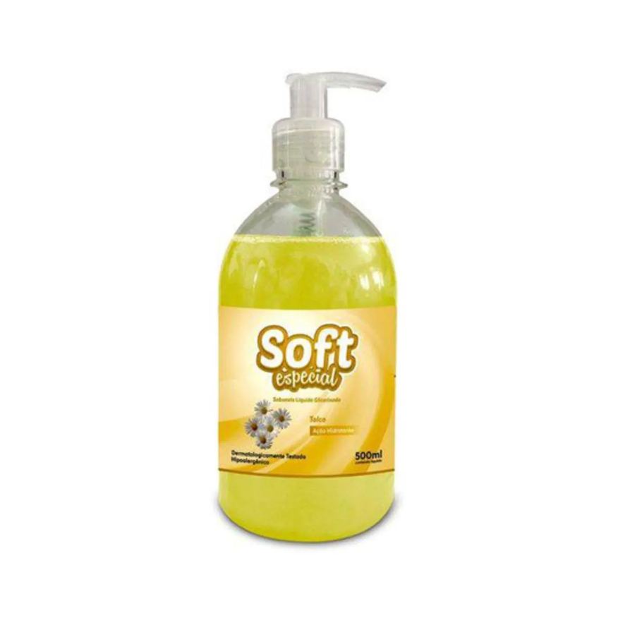 Soft Clean Soft Especial Sabonete Líquido Espuma Perolada Talco Pump 500ml