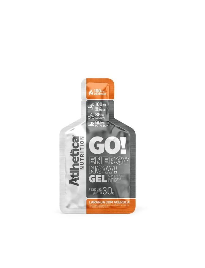 Atlhetica Nutrition Gel Energético Go Sabor Laranja E Acerola 30g Athetica