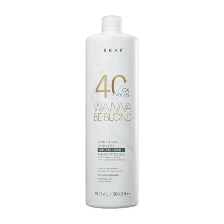 Braé Brae - Wanna Be Blond 12% - Agua Oxigenada 40 Volumes 900ml