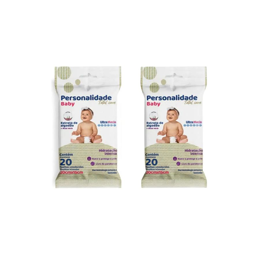 Personalidade Baby Kit C2 Lenço Umedecido Pocket C20