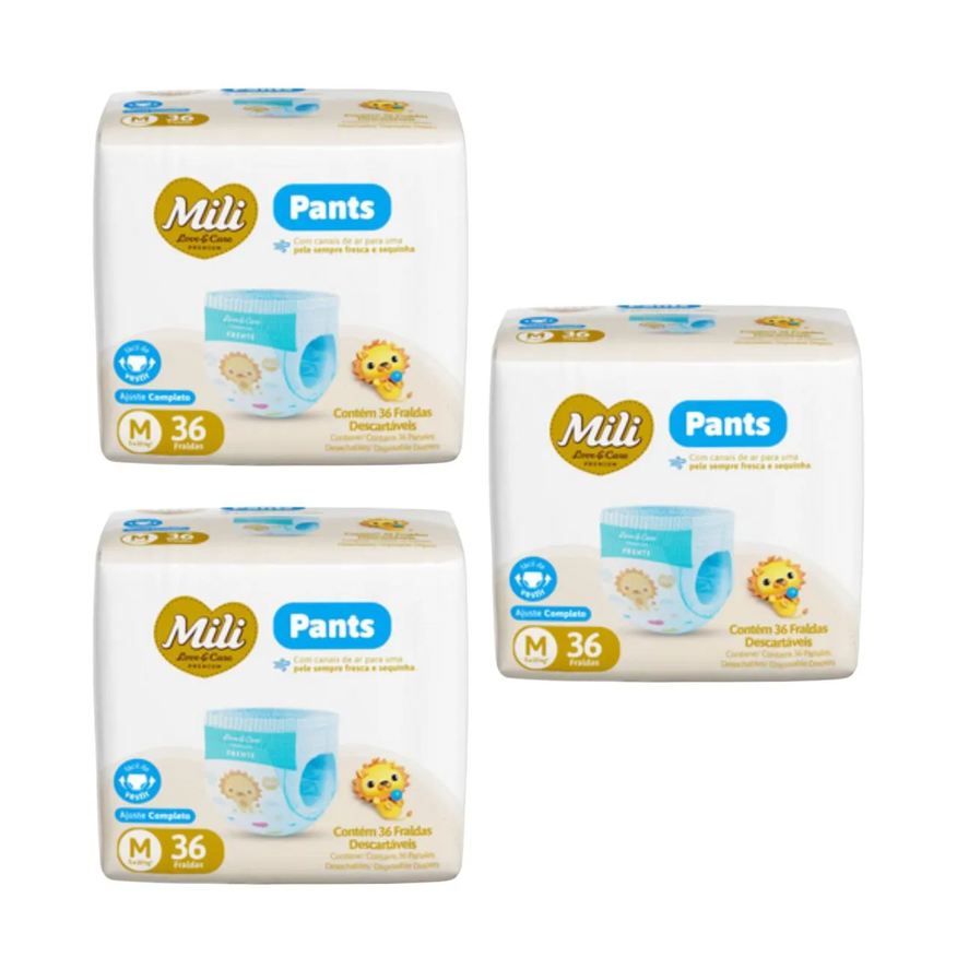 Mili Kit C3 Fralda Pants Premium M C36 - Love&care