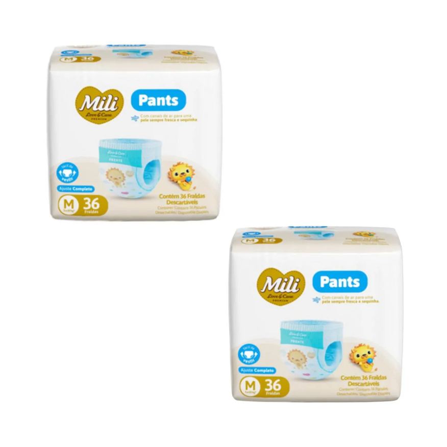 Mili Kit C2 Fralda Pants Premium M C36 - Love&care