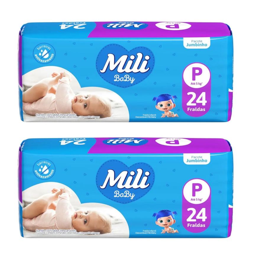 Mili Kit C2 Fralda Infantil Jumbinho P C/24
