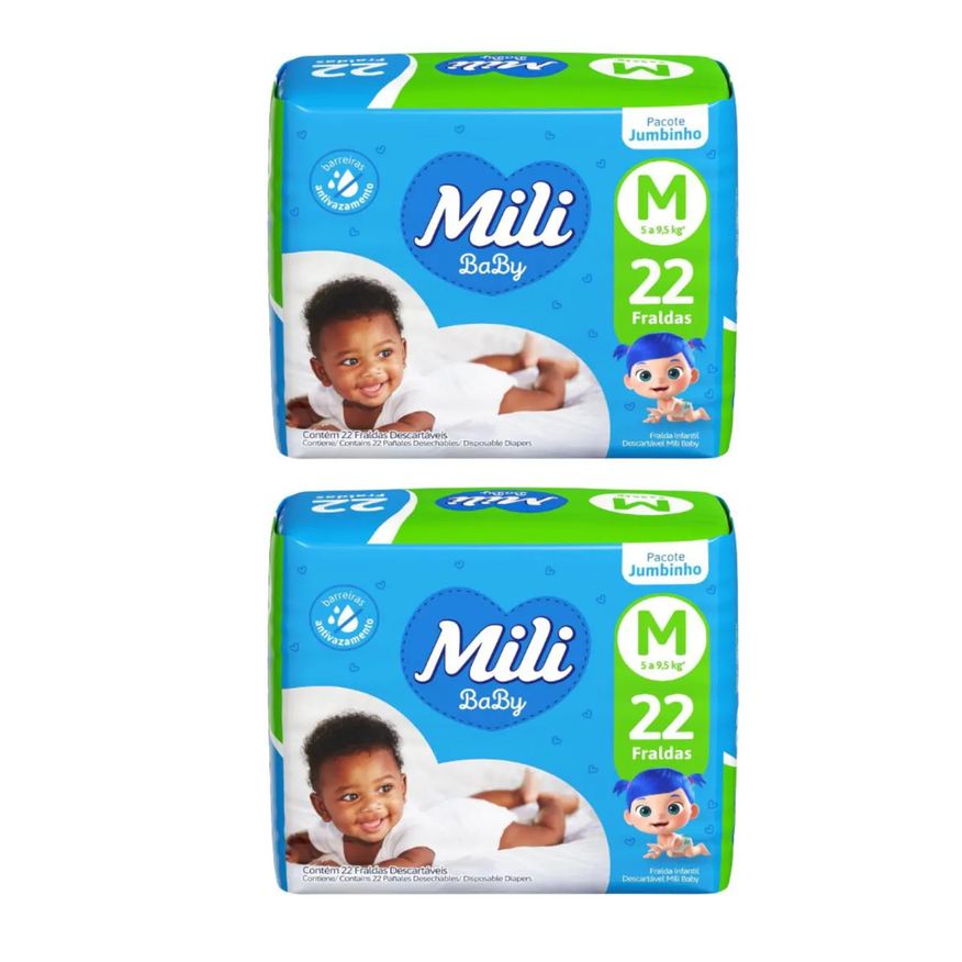 Mili Kit C2 Fralda Infantil Jumbinho M C/22