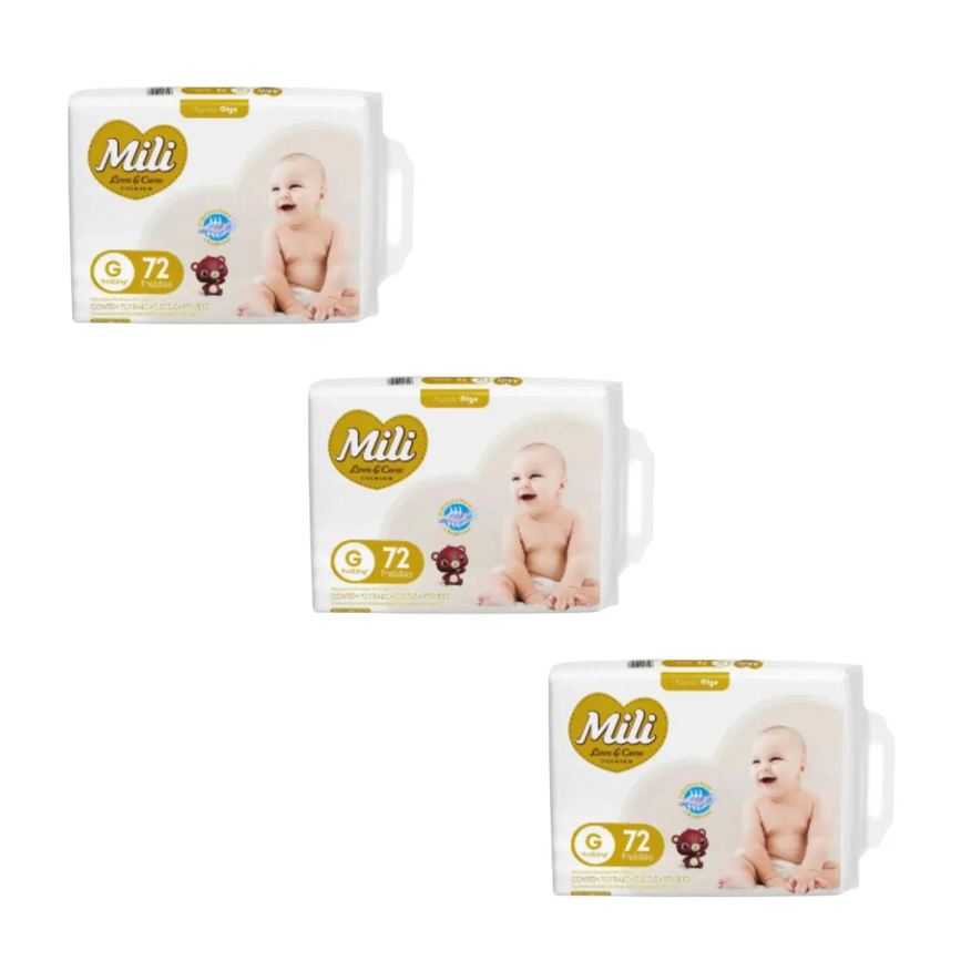 Mili Kit C3 Fralda Giga Love & Care Premium G C72