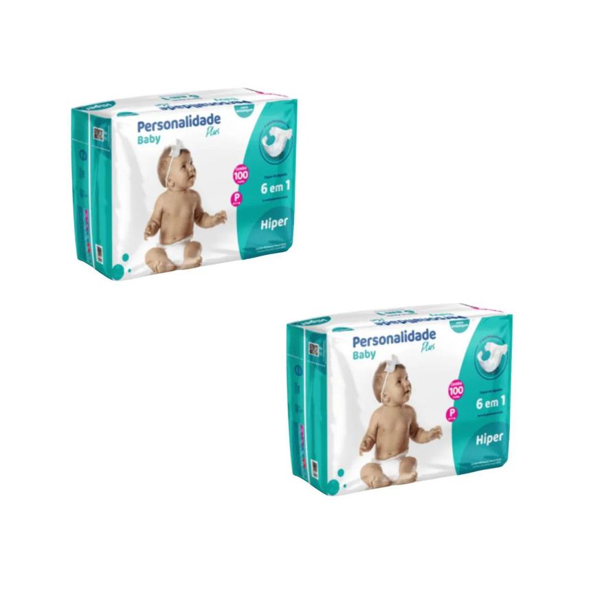 Personalidade Baby Kit C2 Fralda Infantil Baby Plus P C100 - Personalidade