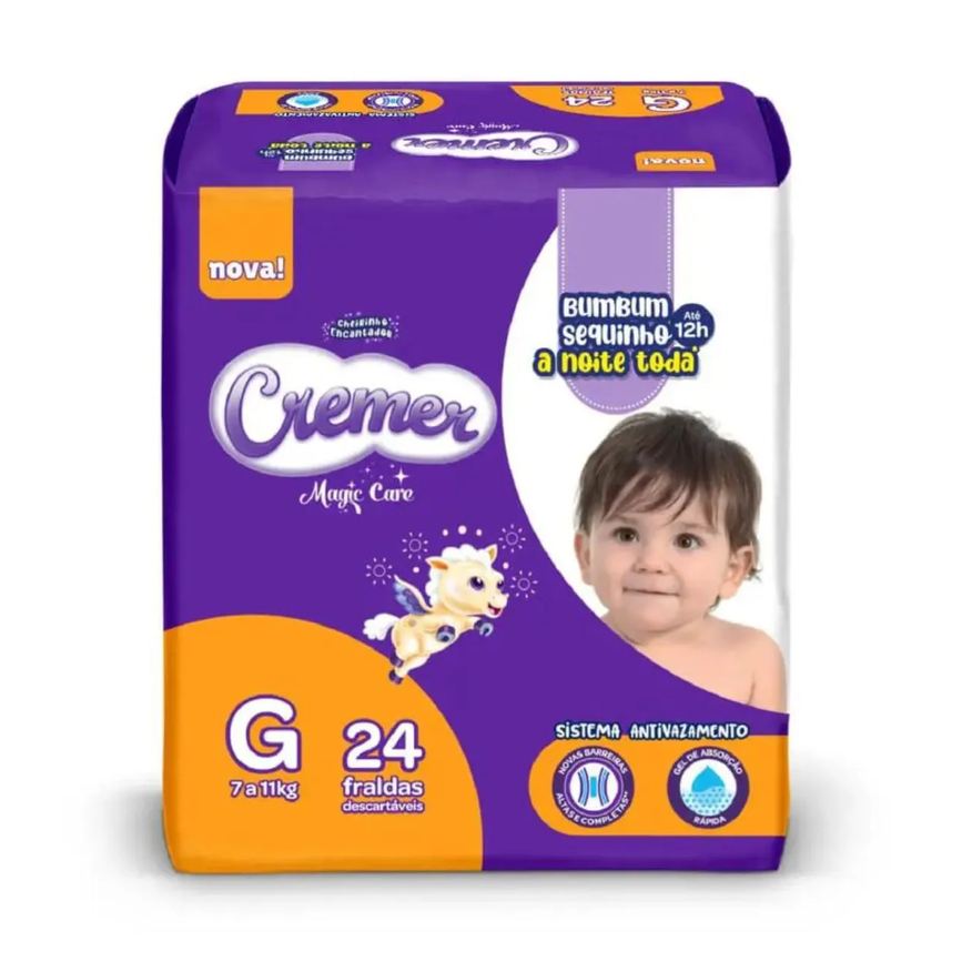 Cremer Fralda Magic Care Disney Tamanho G 24 unidades