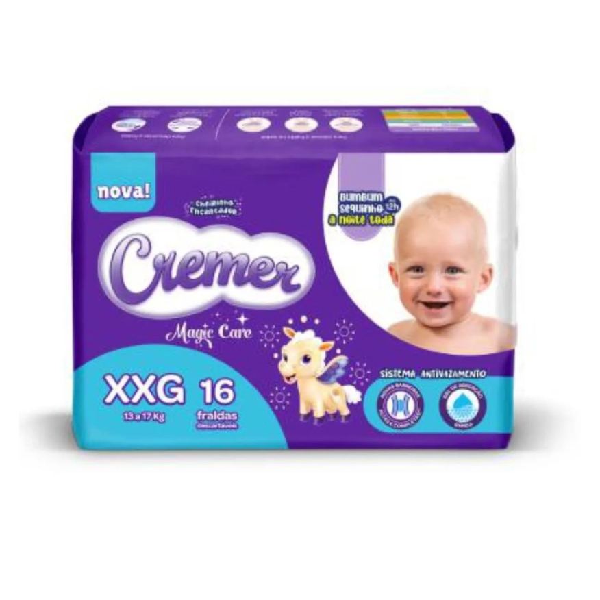 Cremer Fralda Magic Care Disney Xxg com 16 unidades