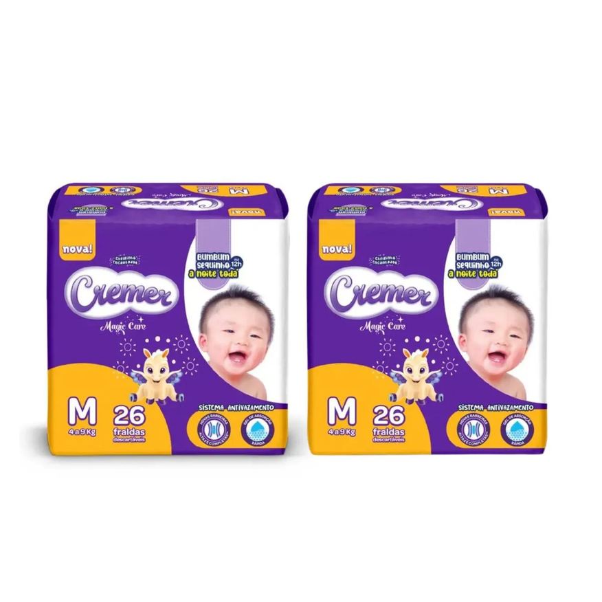 Cremer Kit C2 Fralda Disney Magic Tamanho M C/26 unidades