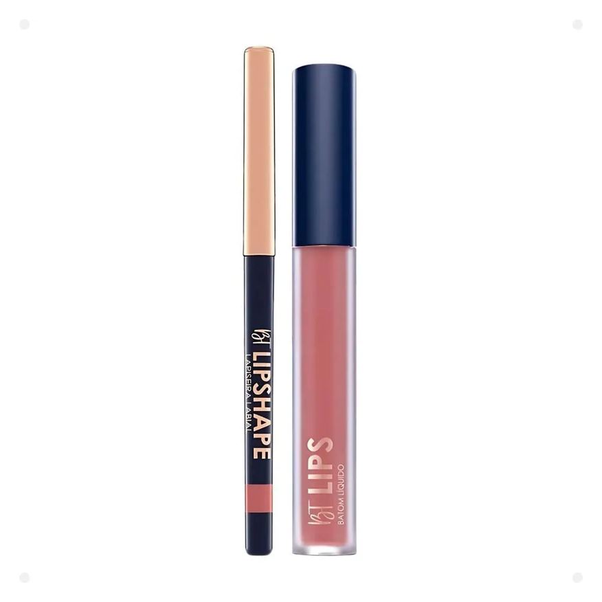 Bruna Tavares Kit Bt: Batom Líquido Victoria e Lapiseira Labial Rose Brown