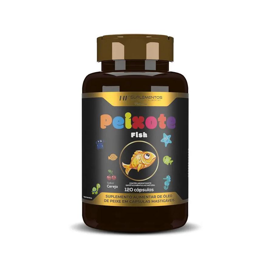Hf Suplements Peixote Omega 3 Kids Mastigavel 120caps Hf Suplementos
