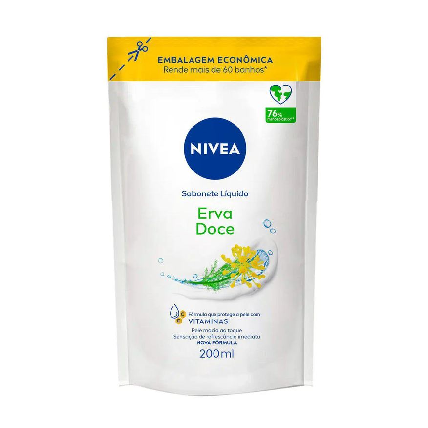 Nivea Refil Sabonete Líquido Erva Doce com 200ml