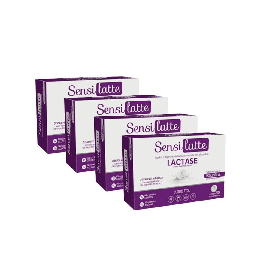 Prati Donaduzzi Kit 4 Sensilatte Lactase 9.000 Fcc - 30 cápsulas