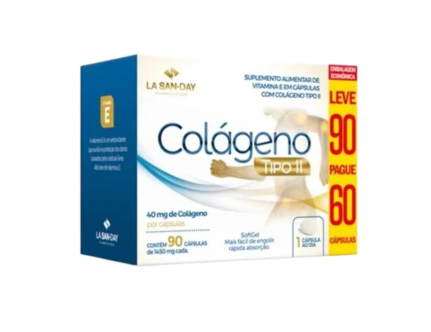 La San Day Colágeno Tipo 2 Não Desnaturado - L90p60 cápsulas